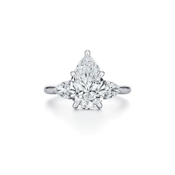 Pear Three Stone Solitaire masterfully crafted engagement ring